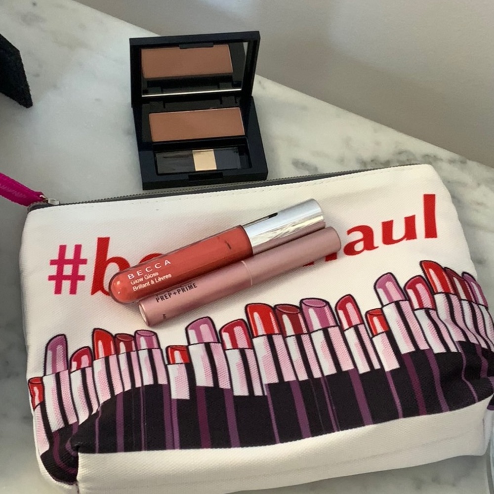 Estée Lauder Mac Becca cosmetic bag bundle